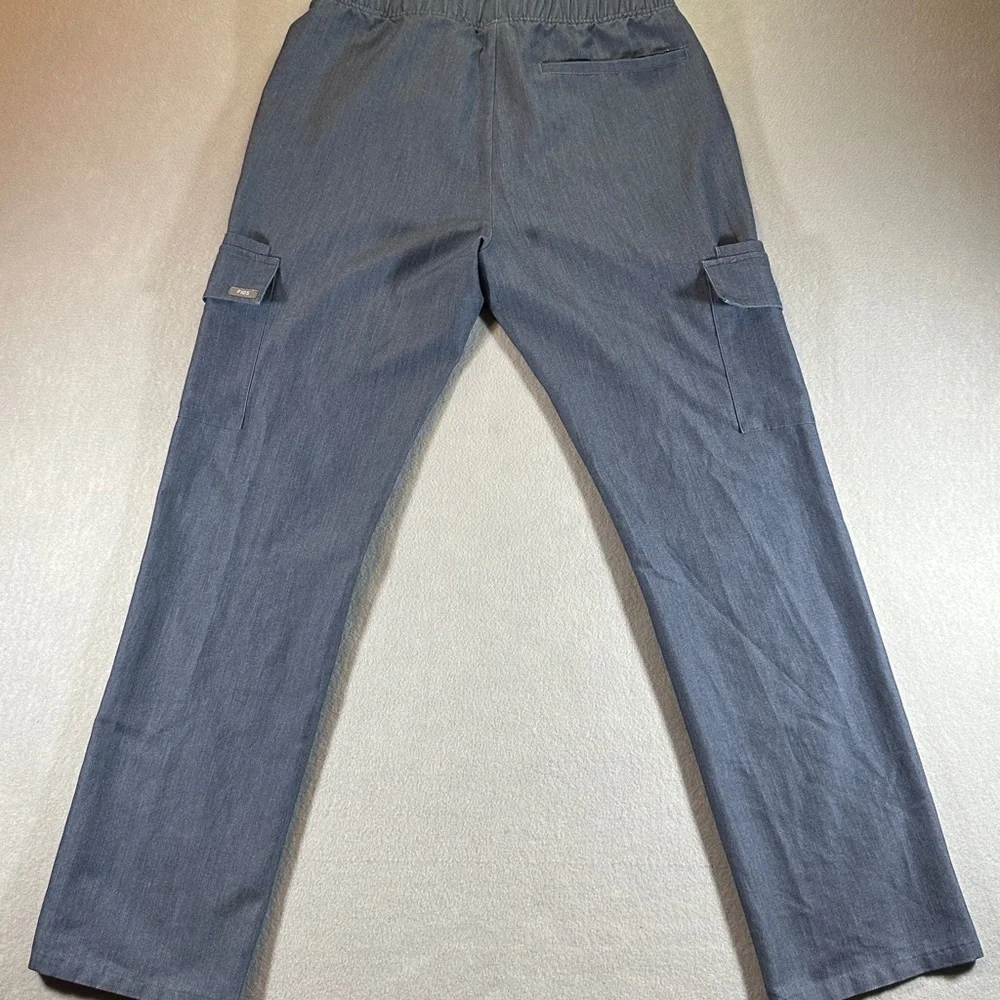 FIGS Cargo Scrub Pants Men’s Medium Blue Drawstring Technical Collection‎